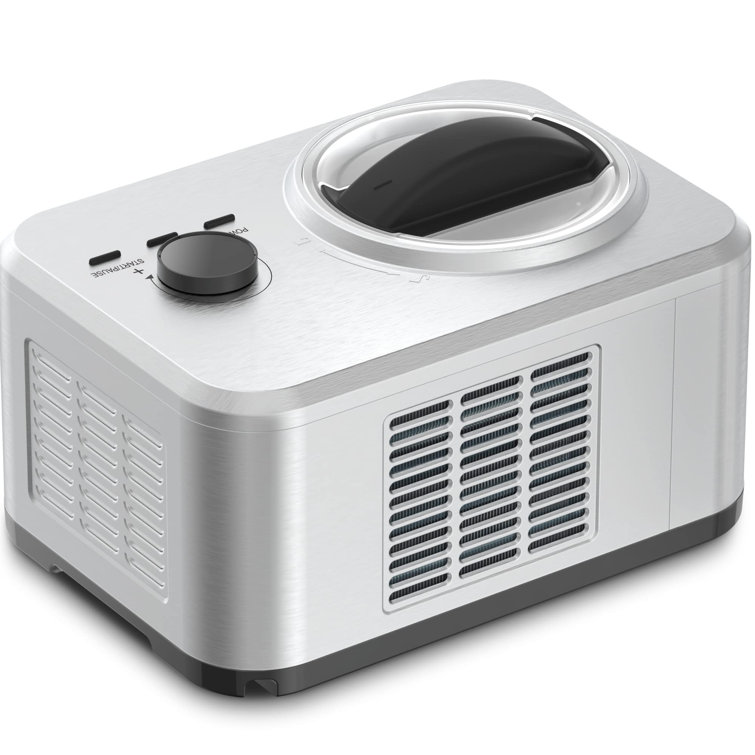 Antarctic Star Ice Cream Maker 1.5Qt With Compressor,Stainless Steel No